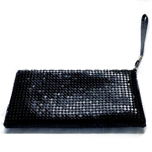 Luxe Midnight Black Mesh Wristlet - Picture 2 of 8